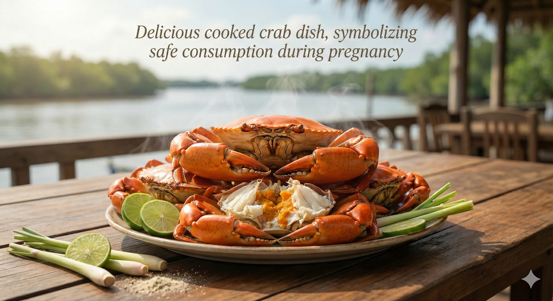 Delicious cooked crab dish, symbolizing safe consumption during pregnancy