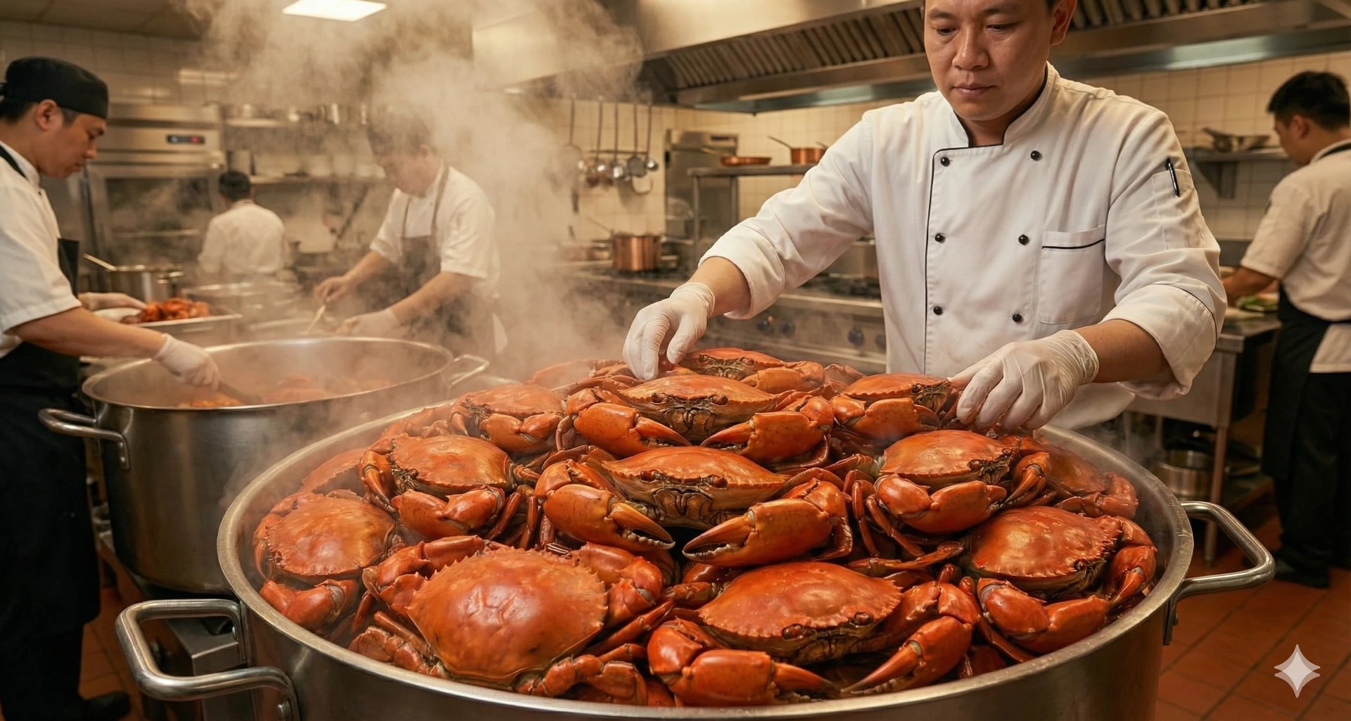 Bí quyết luộc cua gạch đóng bánh