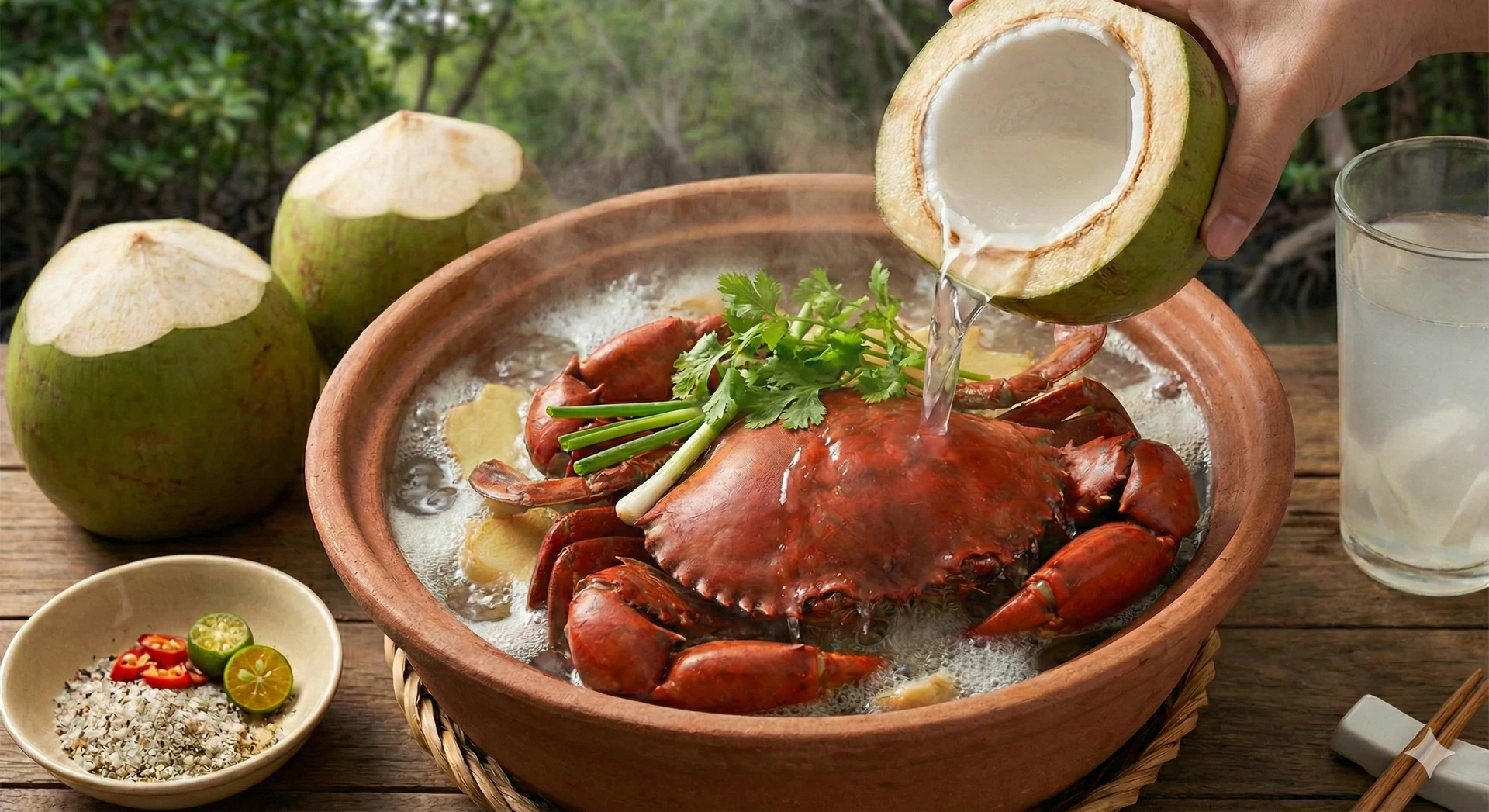 Steamed Crab vibrant red shell