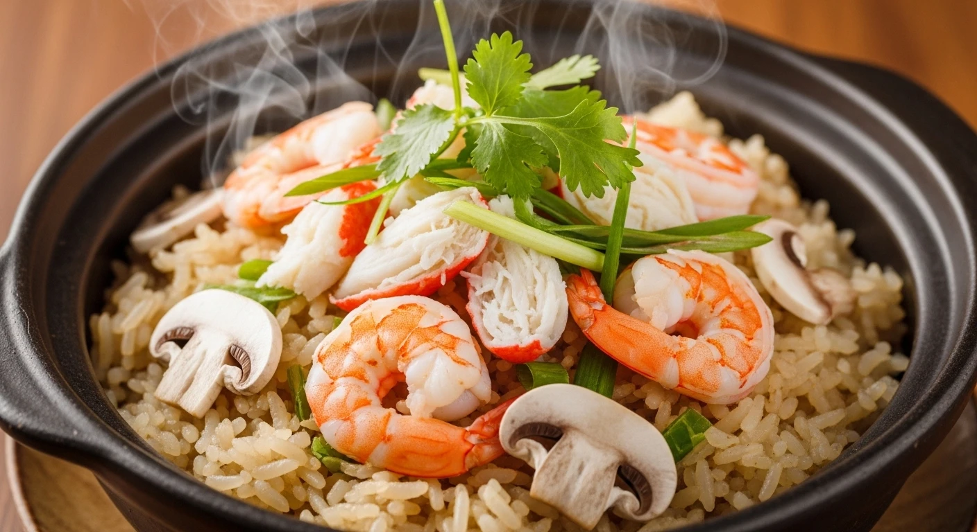 Tô cháo bề bề tôm thịt nấm rơm nóng hổi, hấp dẫn