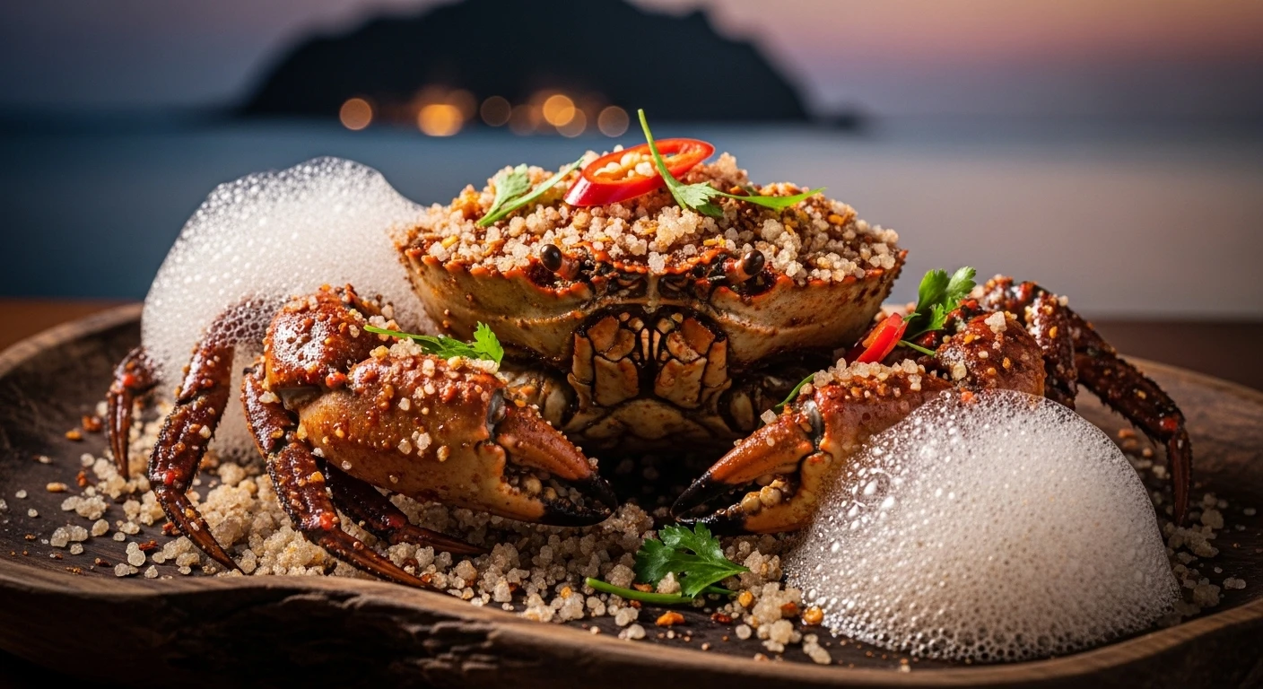 Cua Đá Biển Rang Muối Hột hấp dẫn