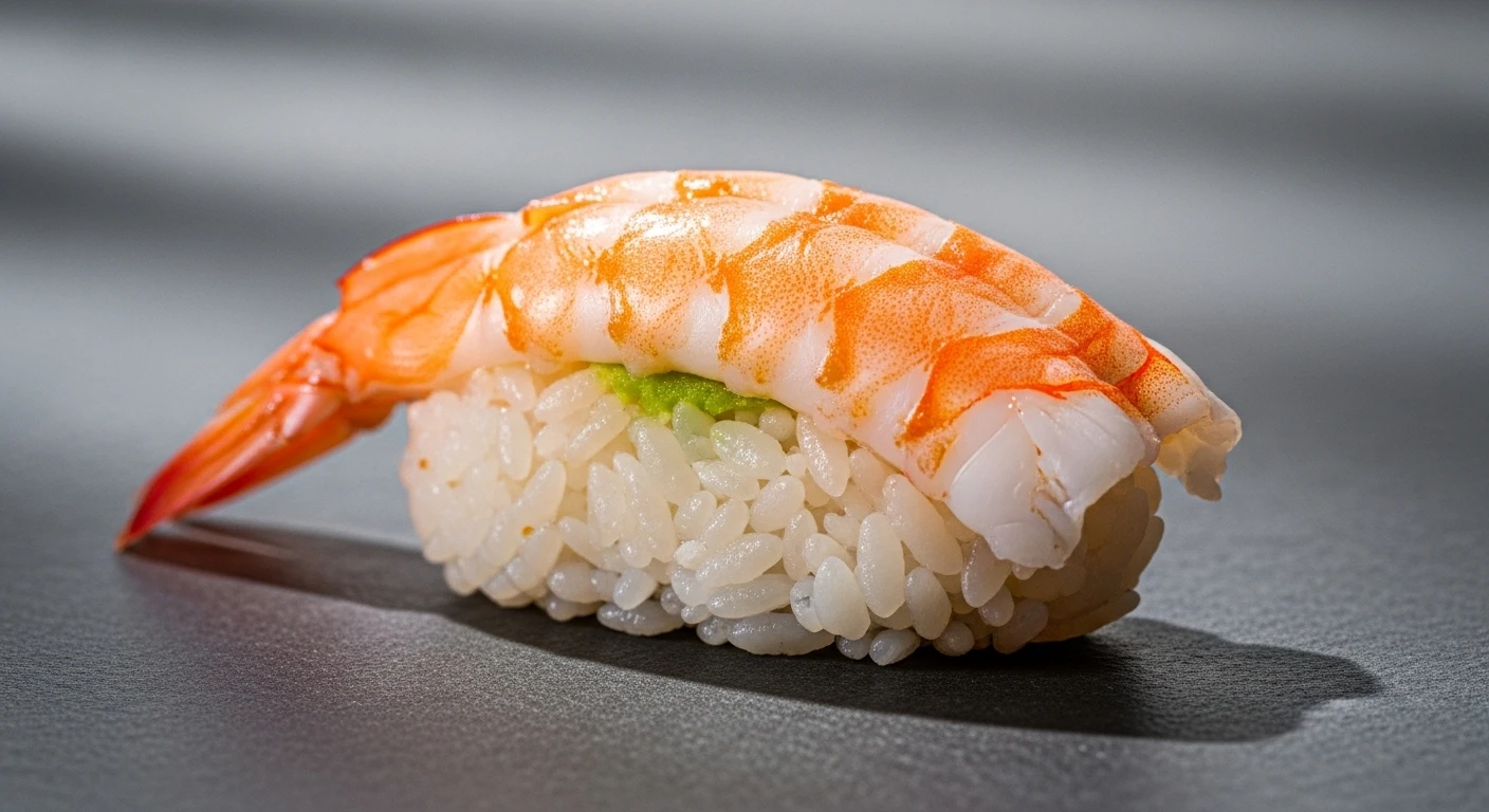 Perfectly prepared shrimp for Ebi Nigiri
