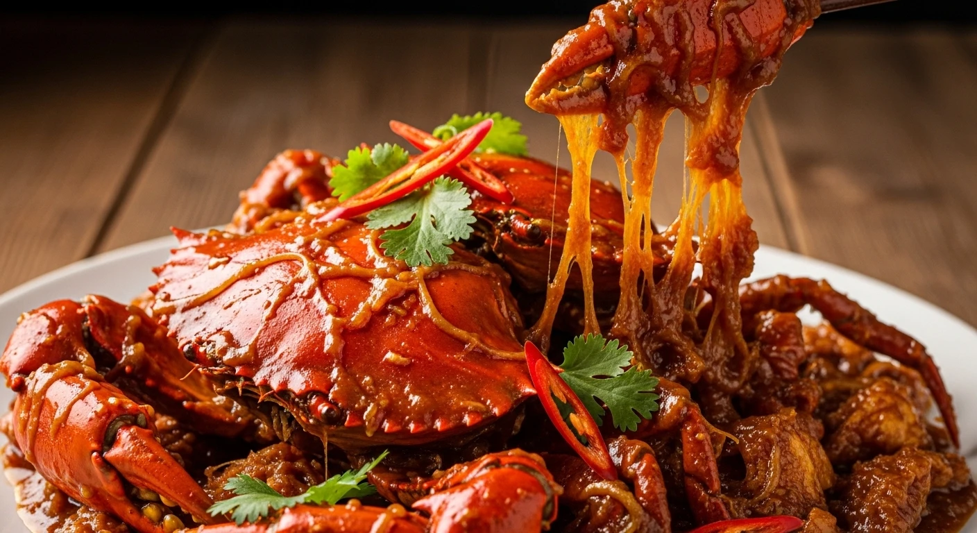 Ghẹ rang me dừa kéo chỉ hấp dẫn