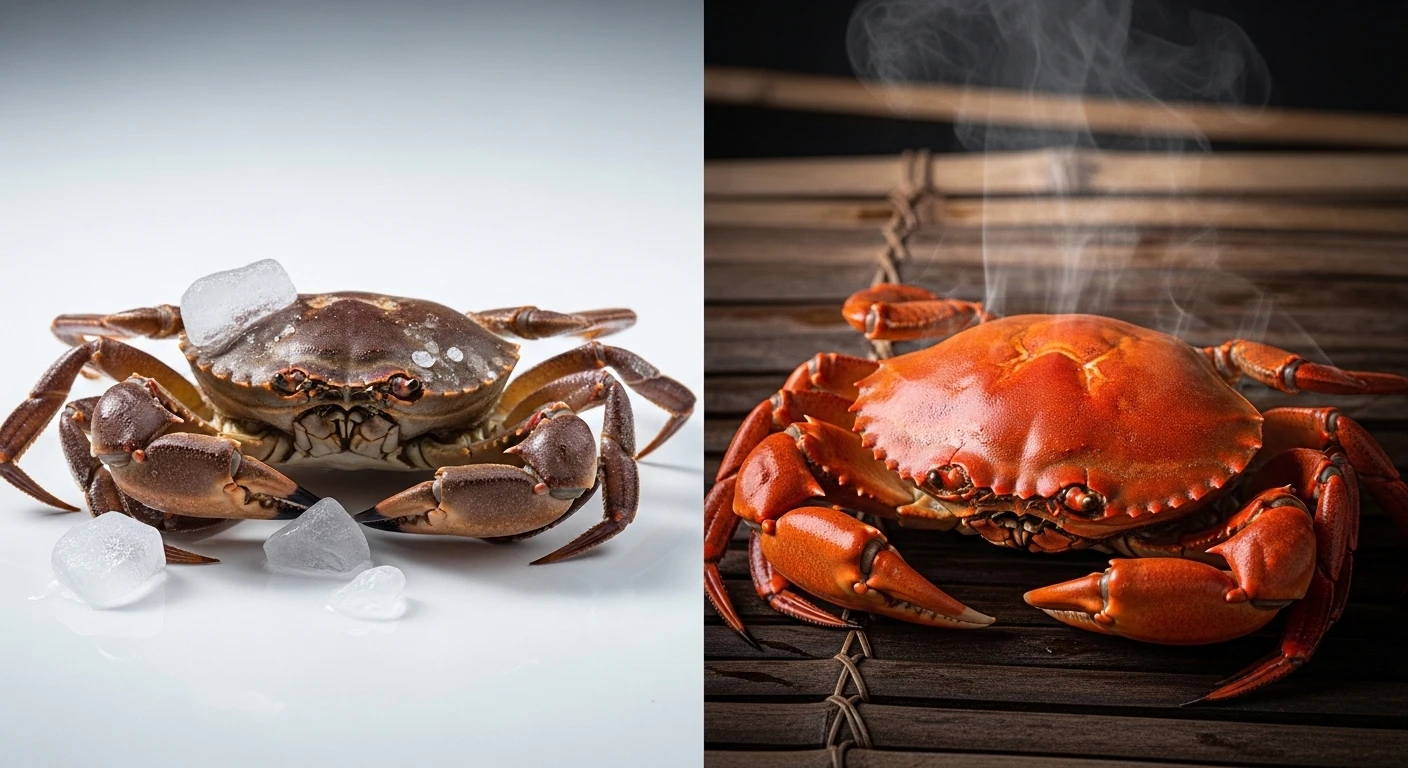 Comparison of imported brown crab and local Ca Mau crab