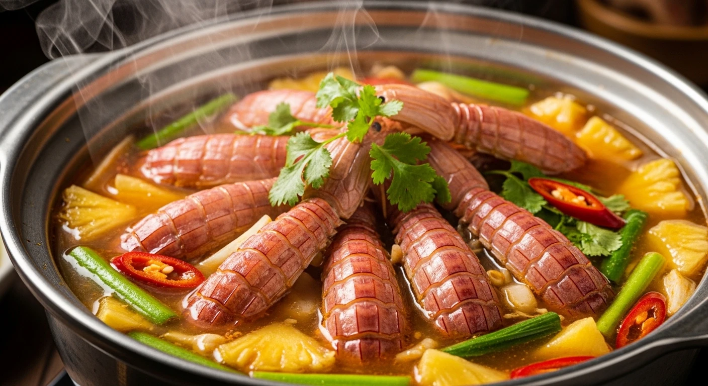 Nồi lẩu bề bề chua cay nước dứa hấp dẫn