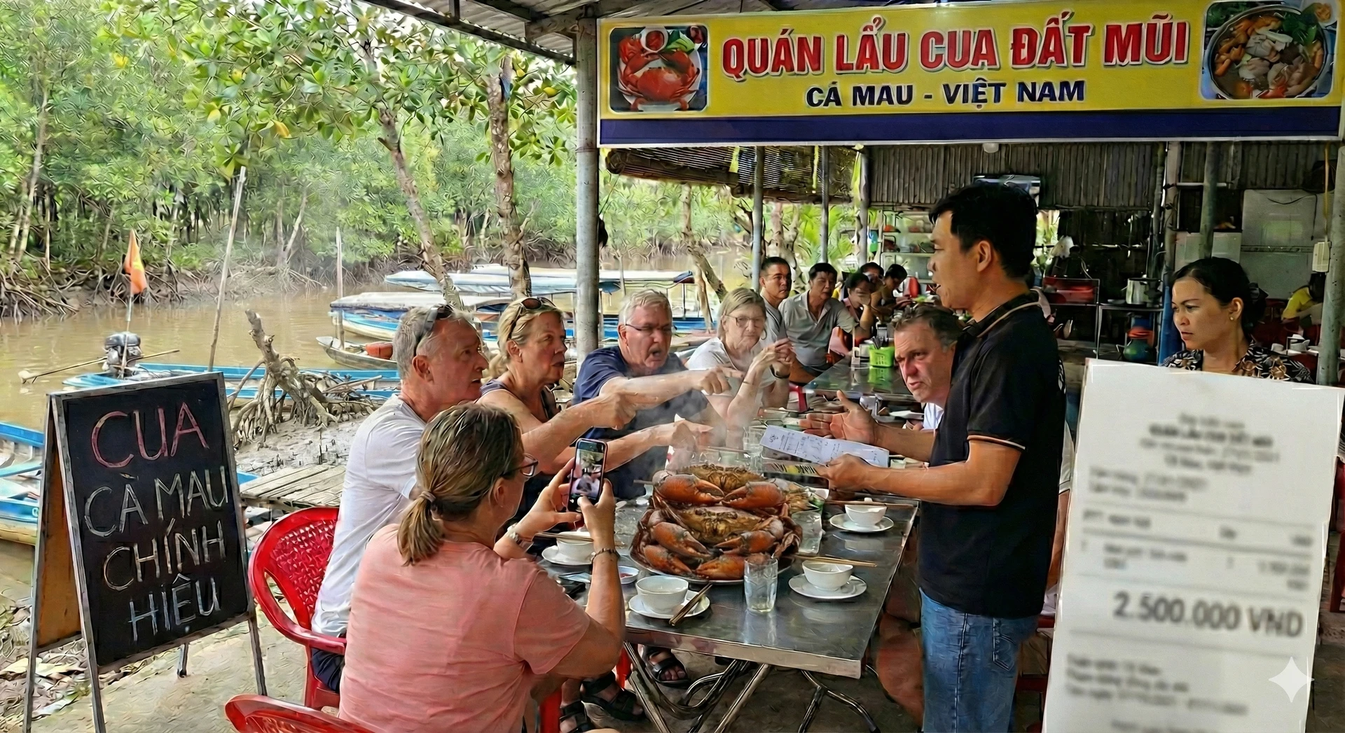 Quán lẩu cua hải sản nổi tiếng bị đồn chặt chém ở Đất Mũi Cà Mau
