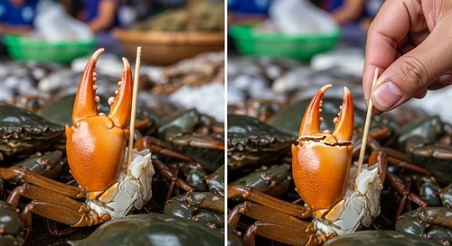 The Bamboo Toothpick Scam: Reattaching Broken Crab Claws
