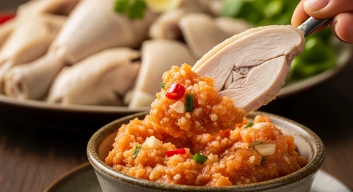 Boiled Chicken with Salted Crab Dip: A Southern Secret