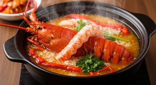 Cháo Đầu Tôm Hùm Alaska Đậu Xanh Đun Nồi Đất Siêu Bổ Dưỡng