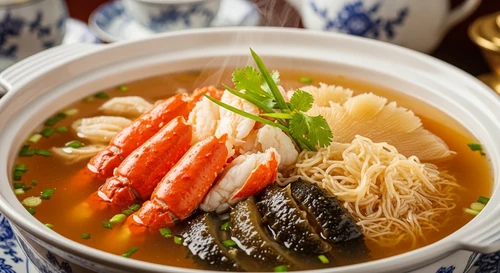 Nutritious Crab, Shark Fin & Sea Cucumber Soup