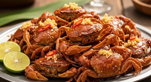 Crispy Fried Fiddler Crabs with Fish Sauce Glaze