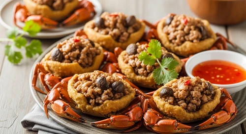 Cua Nhồi Thịt Chiên Giòn Nguyên Mai