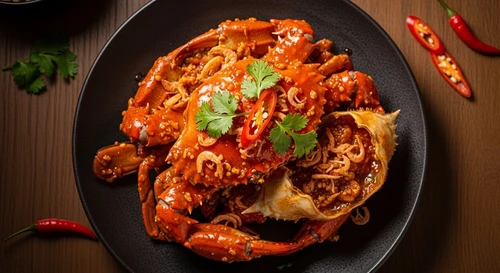 Cua Xào Sa Tế Tôm Cay Xé Lưỡi