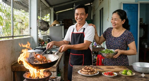 Đàn ông vào bếp: Cách làm cua rang me khiến vợ trầm trồ