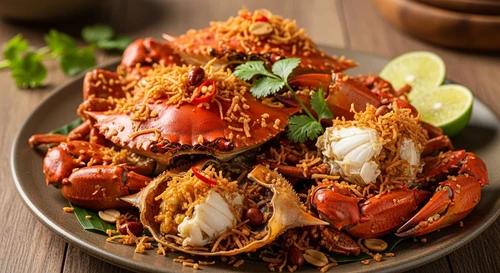Traditional Dry Stir-fried Crab with Shredded Coconut