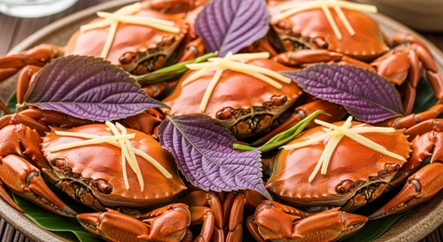 Ghẹ Hấp Lá Tía Tô Đuổi Hàn Lạnh