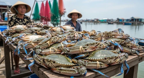 Latest Price Fluctuation Update for Blue Crabs at Ham Ninh Fishing Village
