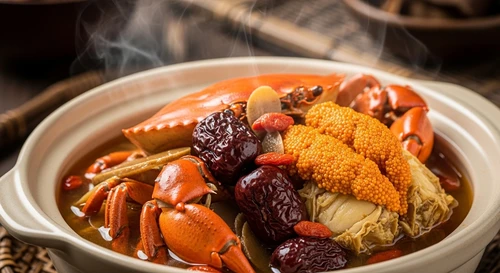 Mud Crab Stewed with Traditional Chinese Herbs & Goji Berries
