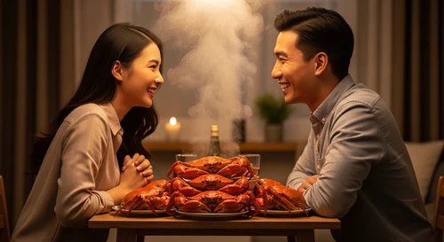 Làm sao để người yêu hết giận? Dẫn đi ăn cua!