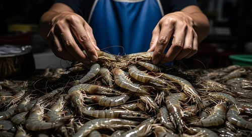 Góc Lật Tẩy: Tôm Sú Úp Đá Trộn Kém Tôm Chết Bán Tại Chợ Vỉa Hè