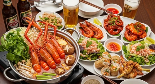 Cá Cược Kèo Bong Đá Dẫn Anh Em Đi Ăn Lẩu Tôm Càng Bảy Món Đỉnh Chóp