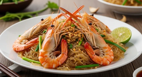 Phu Quoc Island Specialty: Glass Noodles Stir-fried with River Prawns