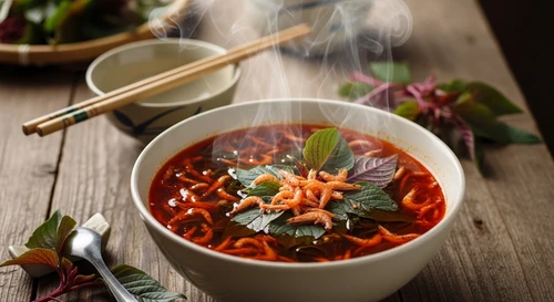 Red Amaranth Soup with Dried Shrimp for Summer Cooling: Sweet and Flavorful