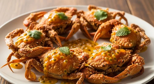 Crispy Soft-Shell Crab with Passion Fruit Sauce