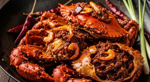 Tongue-Numbing Spicy Shrimp Sa Te Crab