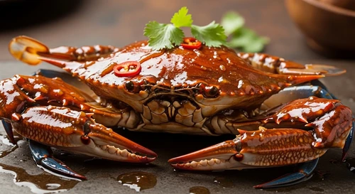 Tamarind Coconut Blue Crab with Caramelized Glaze