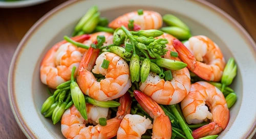 Tôm Thẻ Xào Bông Thiên Lý