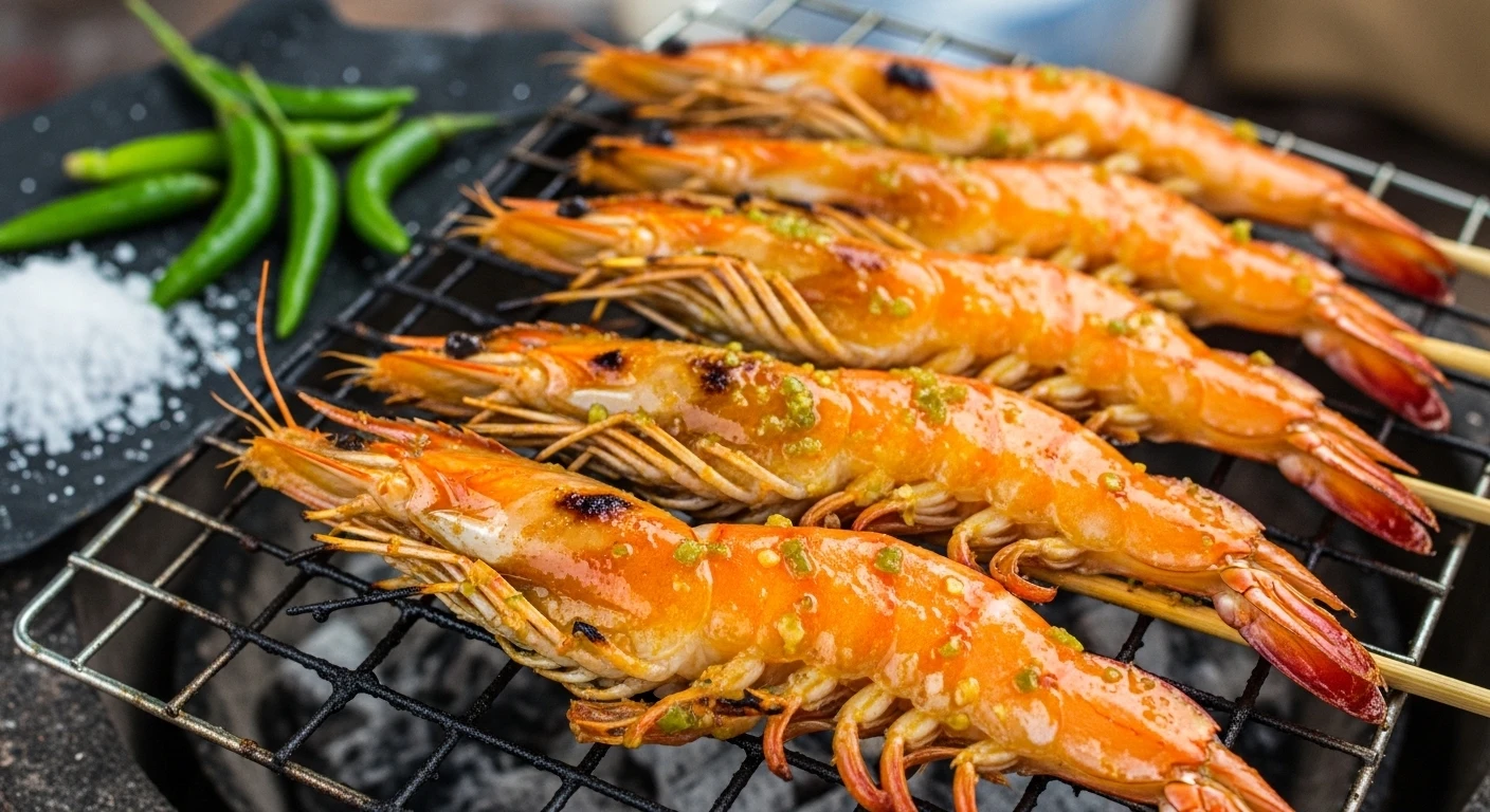 Tôm sú nướng muối ớt