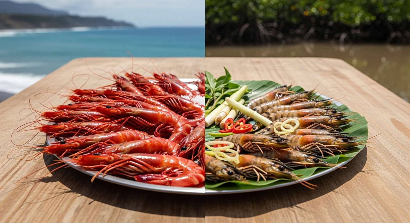 Vietnam Shrimp vs Argentine Shrimp: Wild Southern Character vs Mangrove-Grown Sweetness
