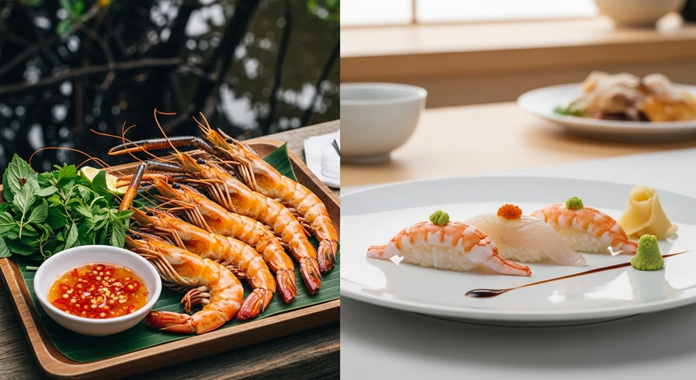 Vietnam Shrimp vs Japanese Shrimp: Mekong Delta Sweetness vs Precision Seafood Culture