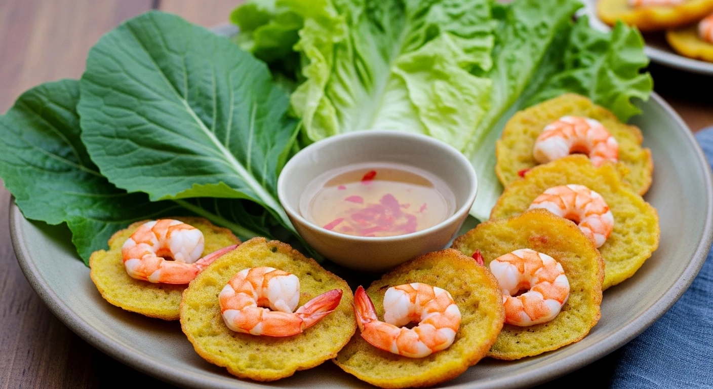 Golden Mini Shrimp Pancakes (Banh Khot)