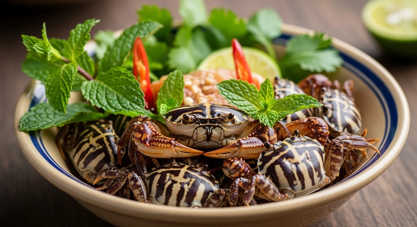 Ba Khia (Fiddler Crabs) in a traditional Vietnamese dish